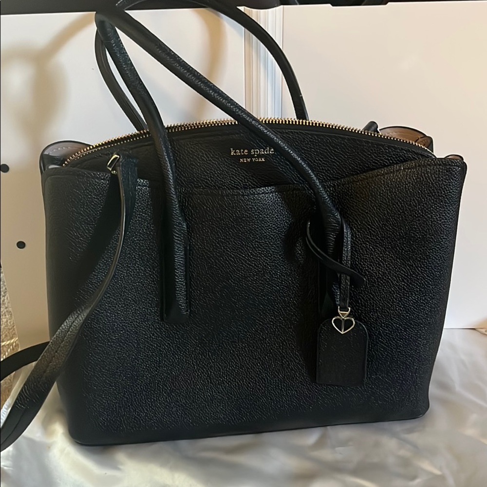 Kate Spade Black Leather Tote Bag